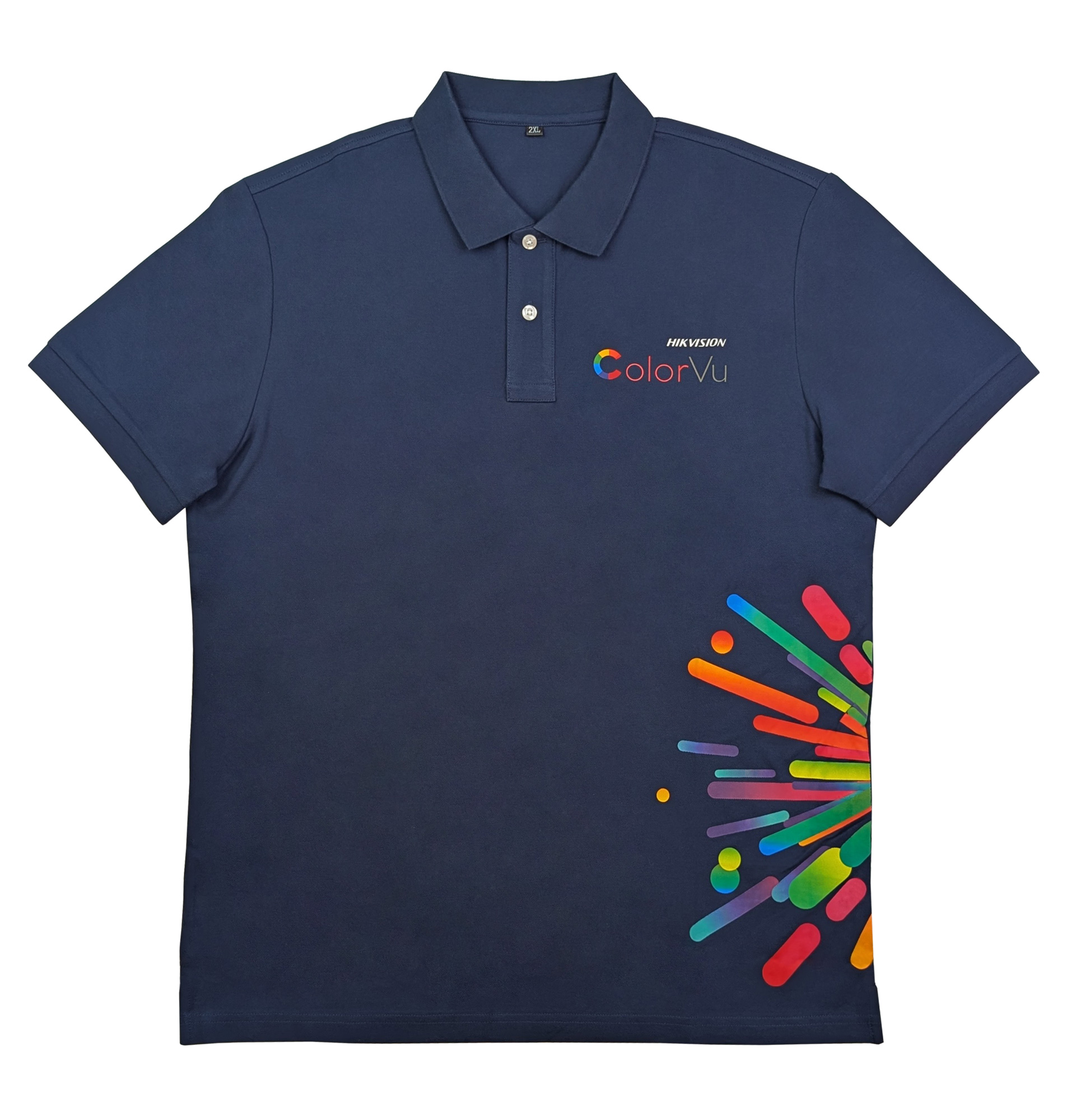 Hikvision Рубашка поло синяя ColorVu XXL