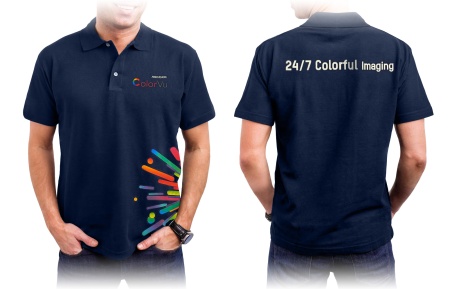 Hikvision Рубашка поло синяя ColorVu XXL