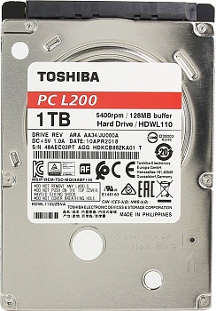 Toshiba L200 Slim HDWL110UZSVA, 1ТБ, HDD, SATA III, 2.5"
